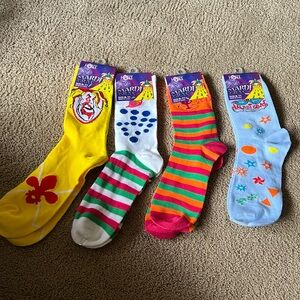 HIBALY Mardi Gras Socks 4 pairs NWT
